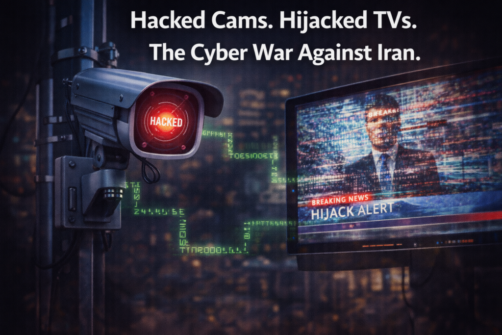 Iran cyber warfare hacked traffic cameras hijacked TV broadcasts — modern cyber operations 2025