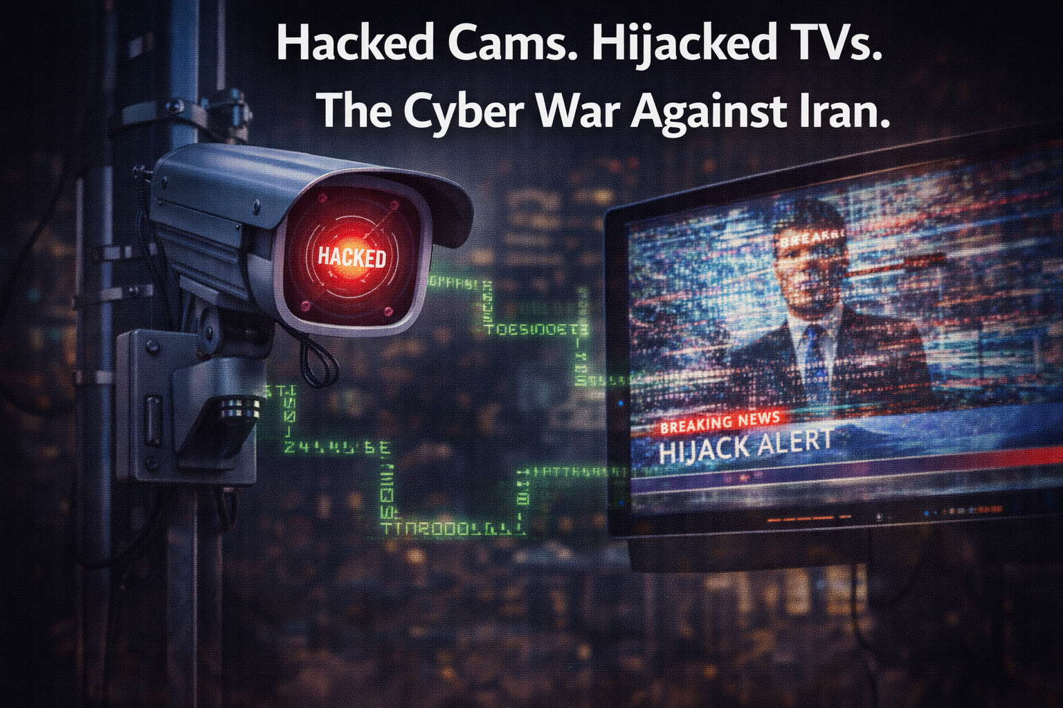 Iran cyber warfare hacked traffic cameras hijacked TV broadcasts — modern cyber operations 2025