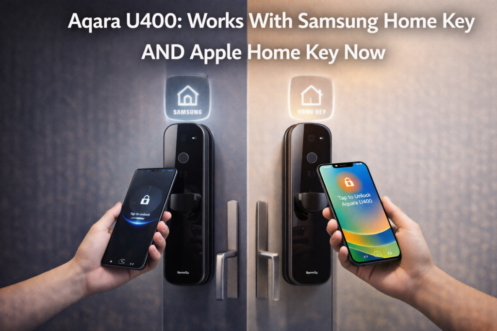 Aqara U400 smart lock Samsung Home Key Apple Home Key compatible — best smart lock 2025