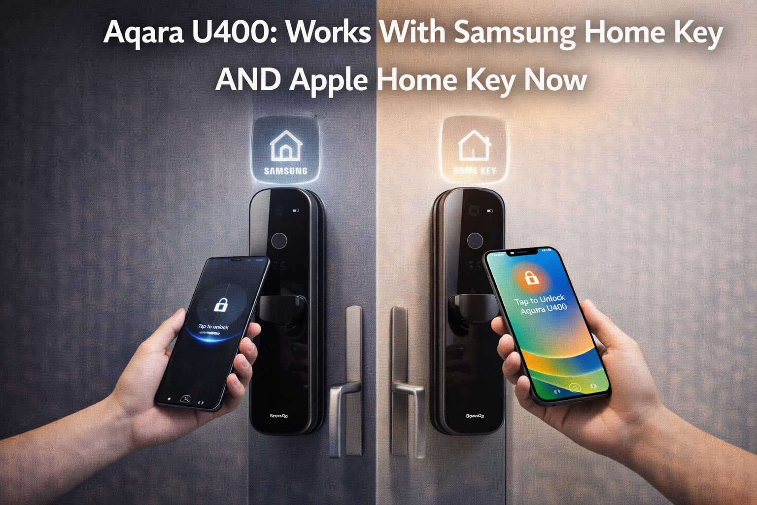 Aqara U400 smart lock Samsung Home Key Apple Home Key compatible — best smart lock 2025