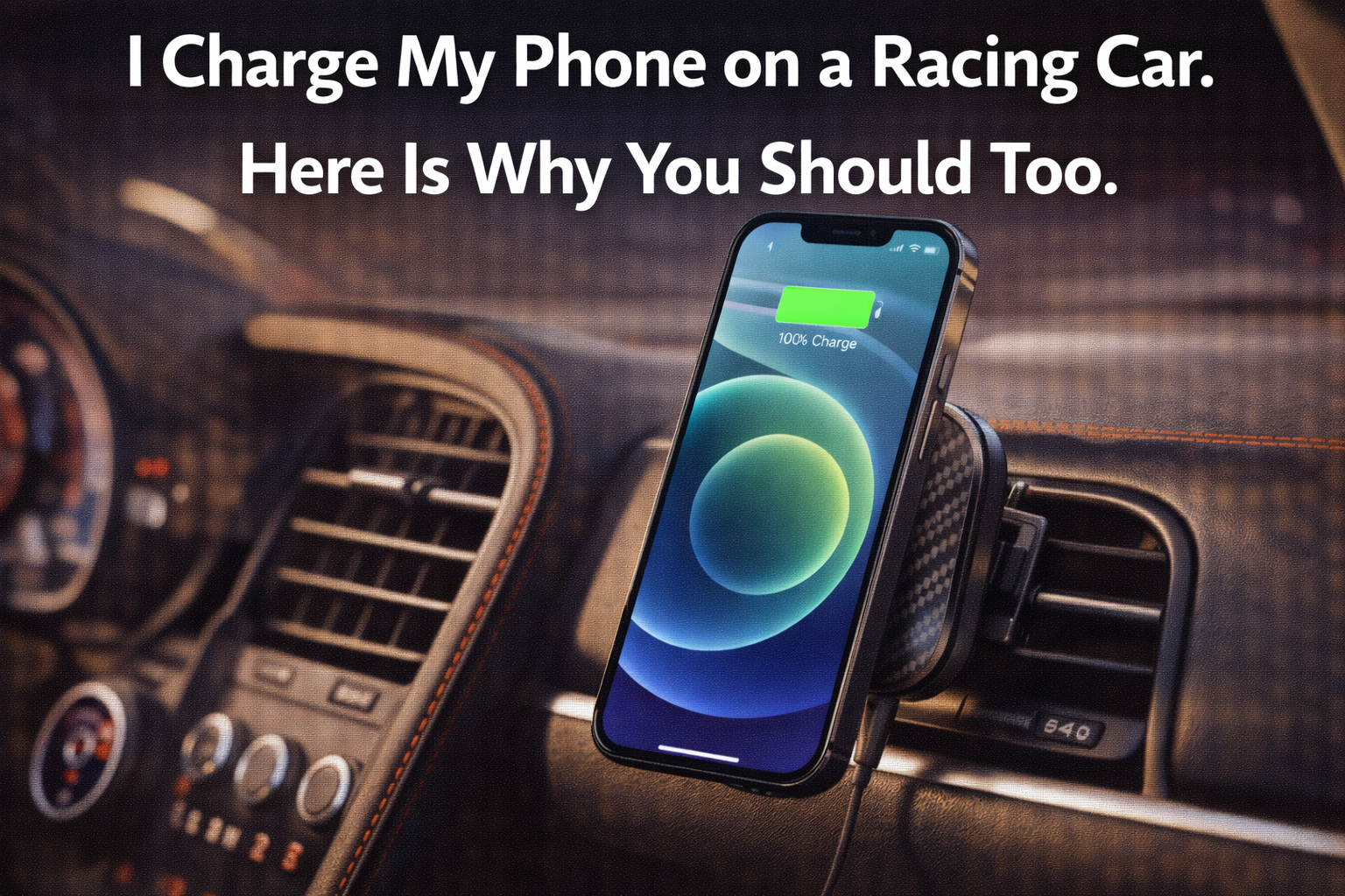 MagSafe racing car phone charging mount review — best wireless car charger 2025