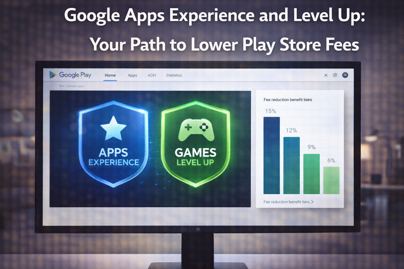 Google Apps Experience Games Level Up program — Play Store fee reduction developer program 2025